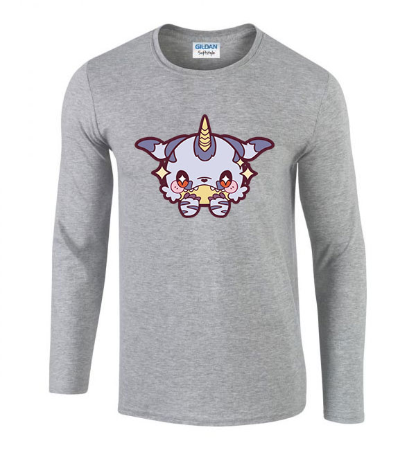 digimon gabumon Sportszürke Férfi Hosszú Ujjú Póló