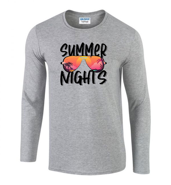 summer nyár nyári Sportszürke Férfi Hosszú Ujjú Póló