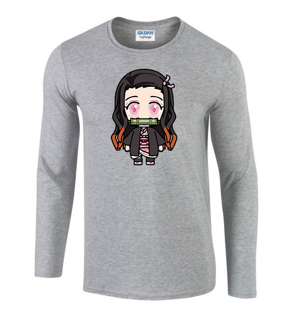 nezuko demon slayer Sportszürke Férfi Hosszú Ujjú Póló