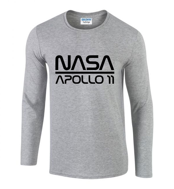 nasa apollo 11 Sportszürke Férfi Hosszú Ujjú Póló
