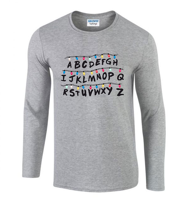 stranger things Sportszürke Férfi Hosszú Ujjú Póló