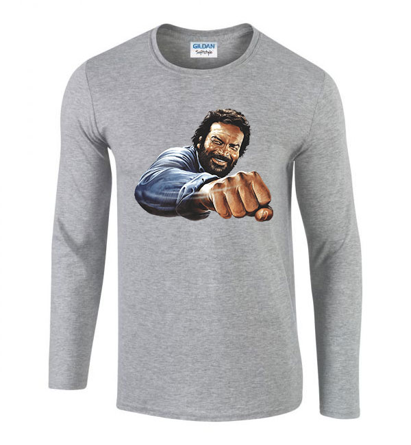 bud spencer pofon Sportszürke Férfi Hosszú Ujjú Póló