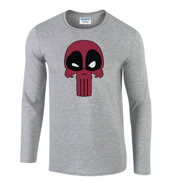 deadpool Sportszürke Férfi Hosszú Ujjú Póló