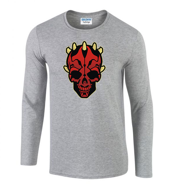 darth maul koponya Sportszürke Férfi Hosszú Ujjú Póló