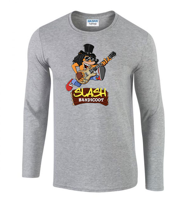 crash bandicoot Sportszürke Férfi Hosszú Ujjú Póló