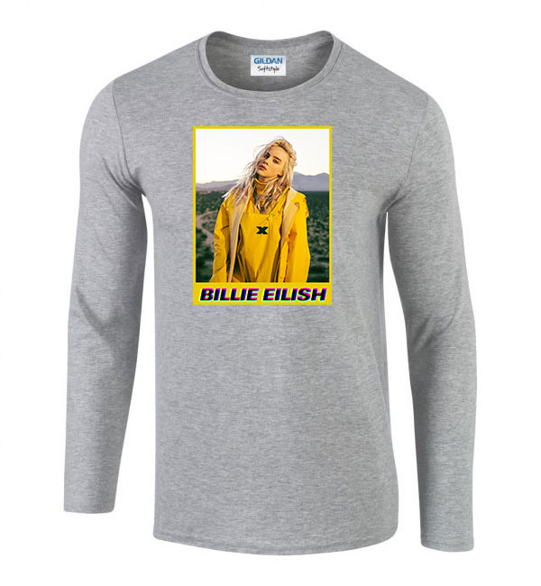 billie eilish Sportszürke Férfi Hosszú Ujjú Póló