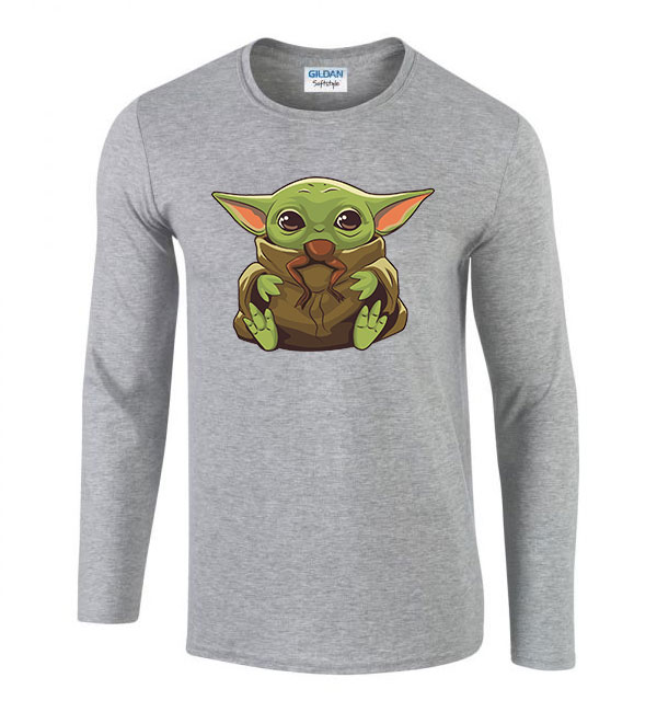 the child baba yoda baby yoda grogu mandalorian Sportszürke Férfi Hosszú Ujjú Póló