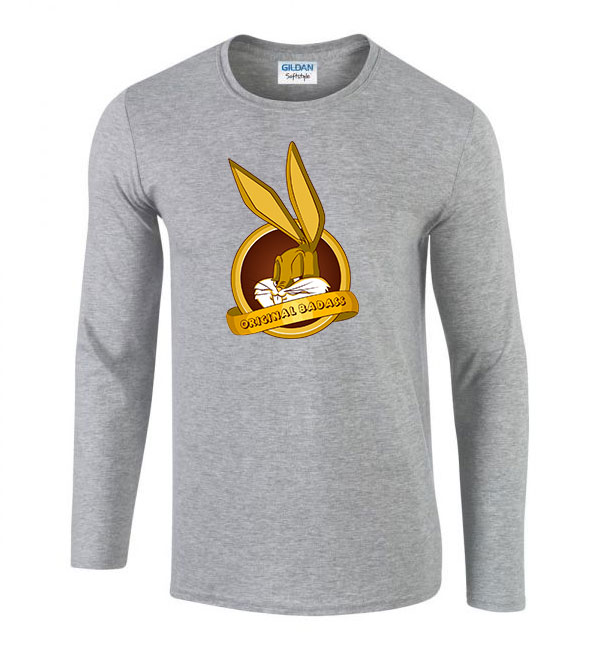 Bugs Bunny Tapsi Hapsi Sportszürke Férfi Hosszú Ujjú Póló