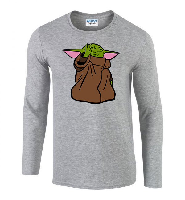 baba yoda baby yoda Sportszürke Férfi Hosszú Ujjú Póló