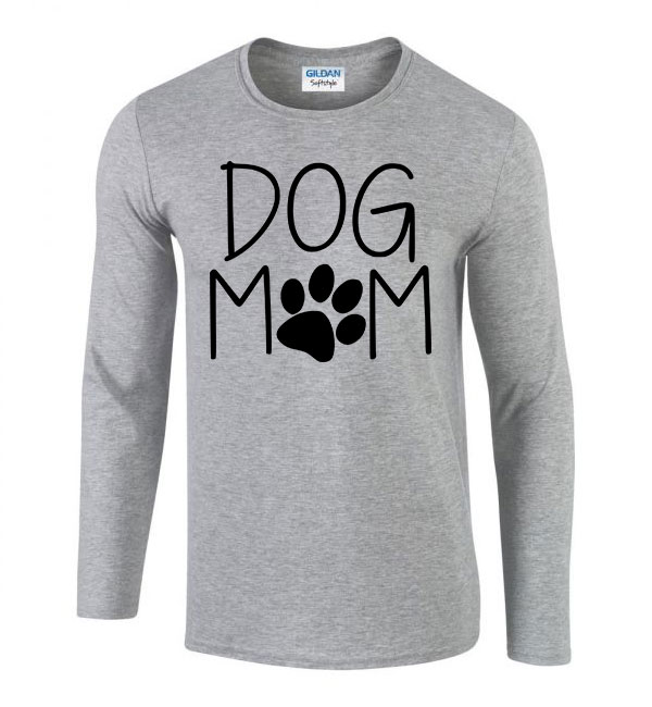 dog mom kutya kutyás Sportszürke Férfi Hosszú Ujjú Póló
