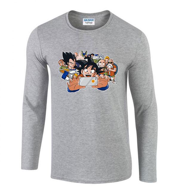 dragon ball son goku Sportszürke Férfi Hosszú Ujjú Póló