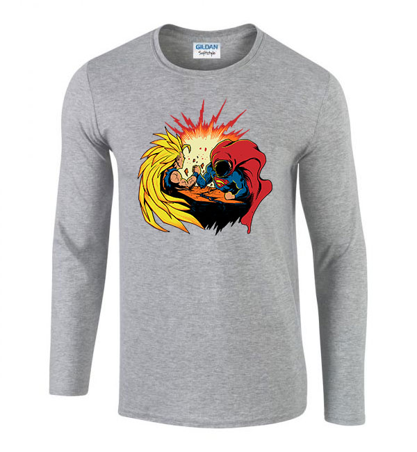 son goku superman Sportszürke Férfi Hosszú Ujjú Póló