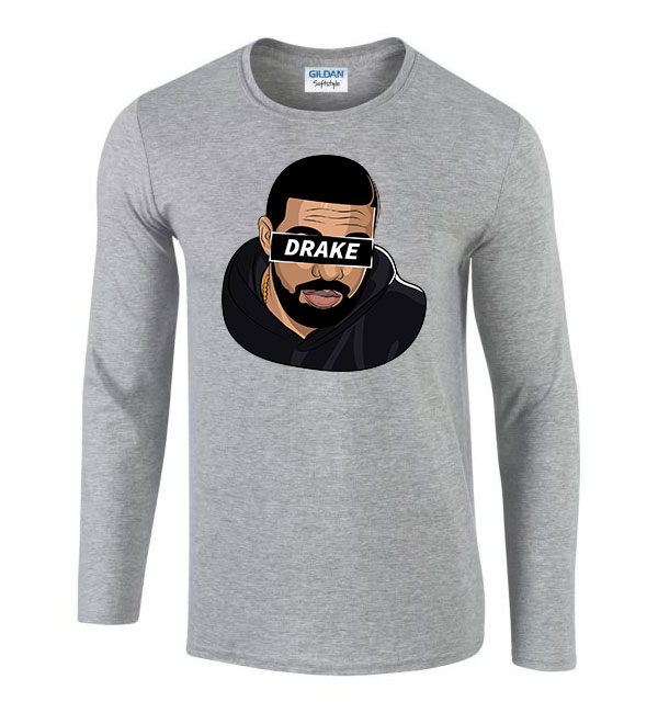 Drake Sportszürke Férfi Hosszú Ujjú Póló