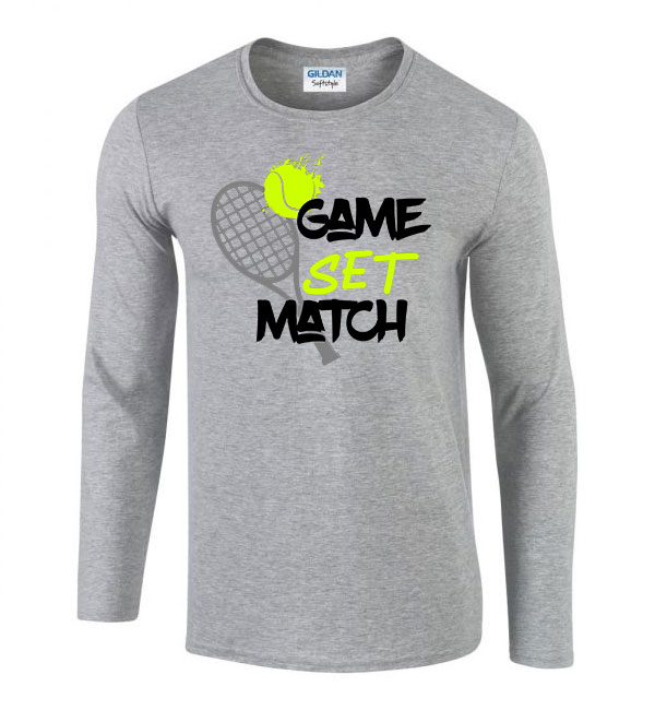 tennis tenisz Sportszürke Férfi Hosszú Ujjú Póló