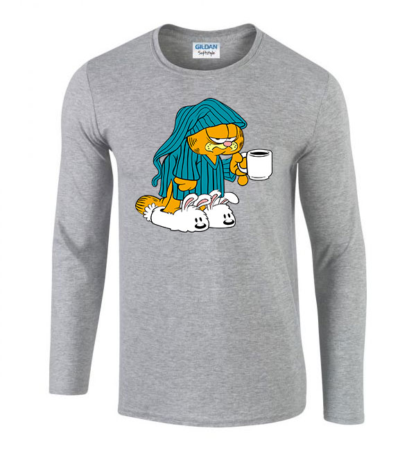 garfield kávé Sportszürke Férfi Hosszú Ujjú Póló