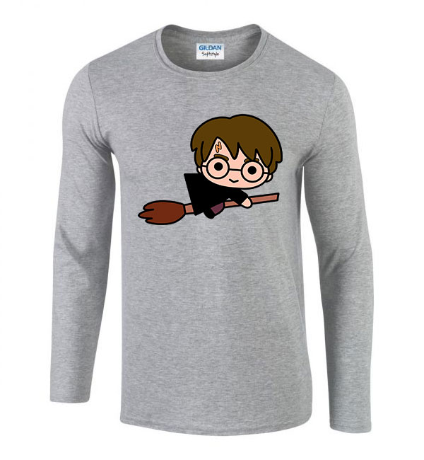 harry potter Sportszürke Férfi Hosszú Ujjú Póló