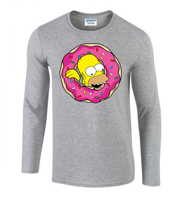 homer simpson Sportszürke Férfi Hosszú Ujjú Póló