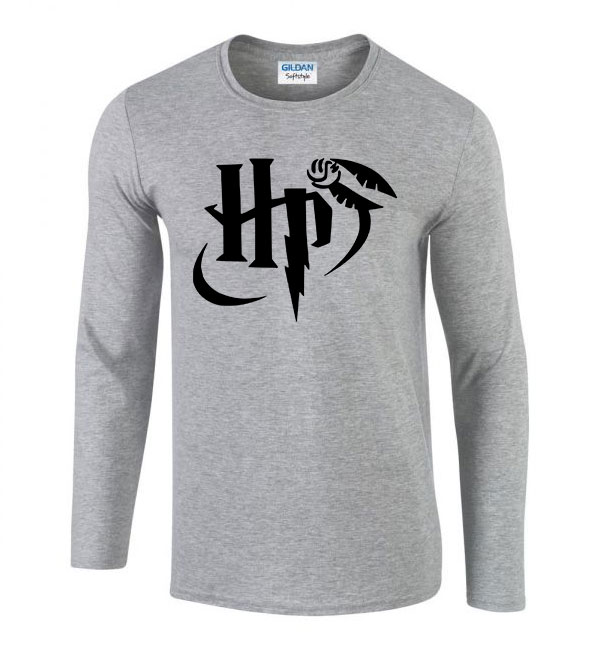 harry potter Sportszürke Férfi Hosszú Ujjú Póló
