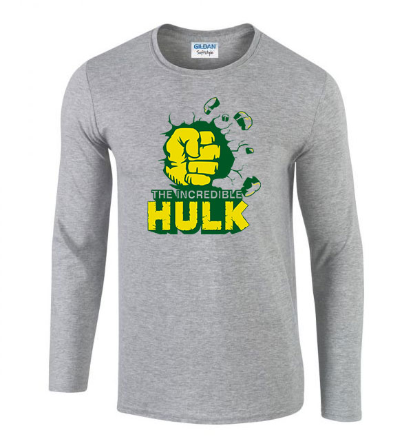hulk smash Sportszürke Férfi Hosszú Ujjú Póló