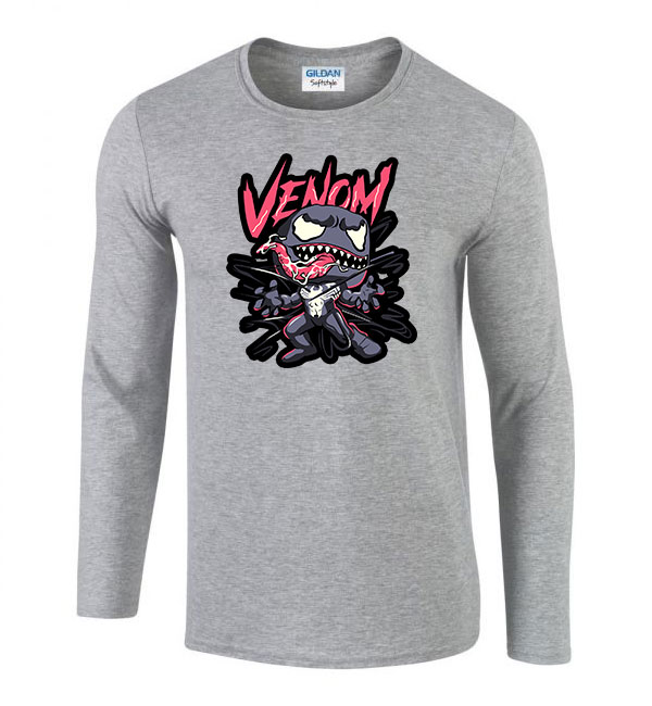 venom méreg Sportszürke Férfi Hosszú Ujjú Póló