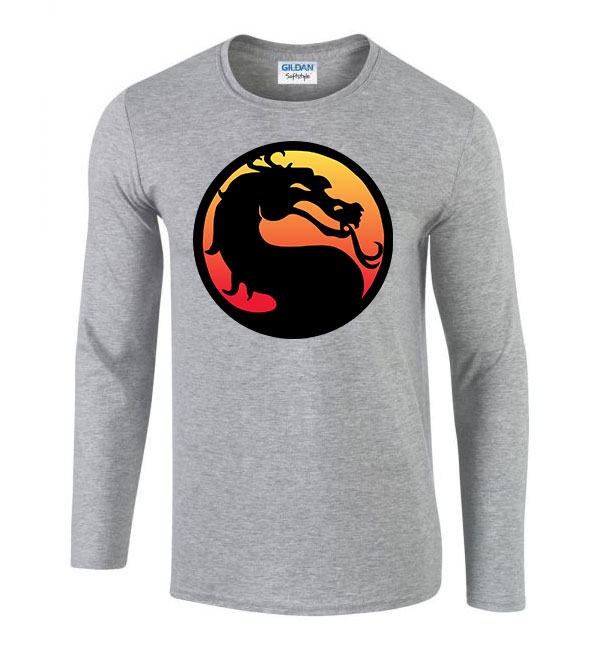 mortal kombat Sportszürke Férfi Hosszú Ujjú Póló