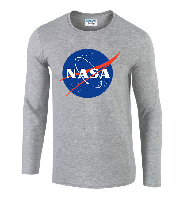 NASA Sportszürke Férfi Hosszú Ujjú Póló