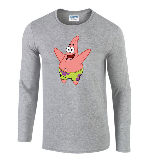 patrik csillag spongya bob Sportszürke Férfi Hosszú Ujjú Póló