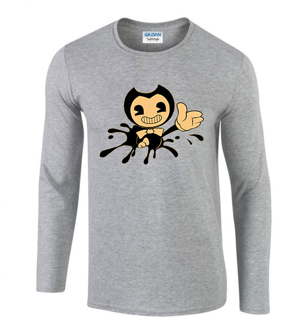bendy and the inkmachine Sportszürke Férfi Hosszú Ujjú Póló