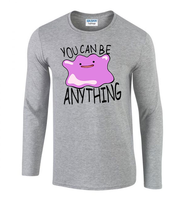 ditto pokemon Sportszürke Férfi Hosszú Ujjú Póló