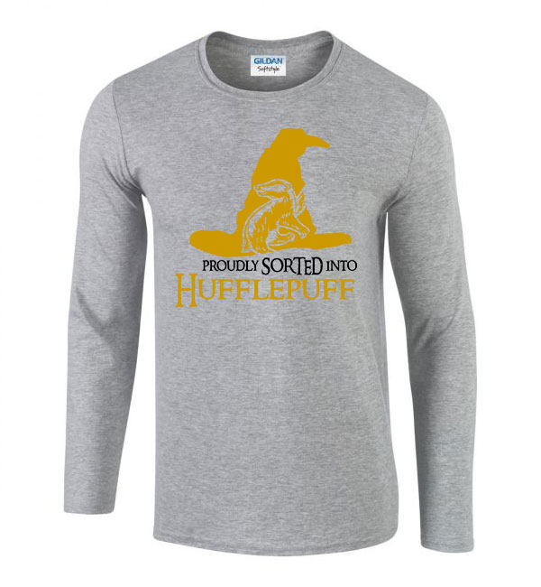 harry potter hugrabug hufflepuff Sportszürke Férfi Hosszú Ujjú Póló