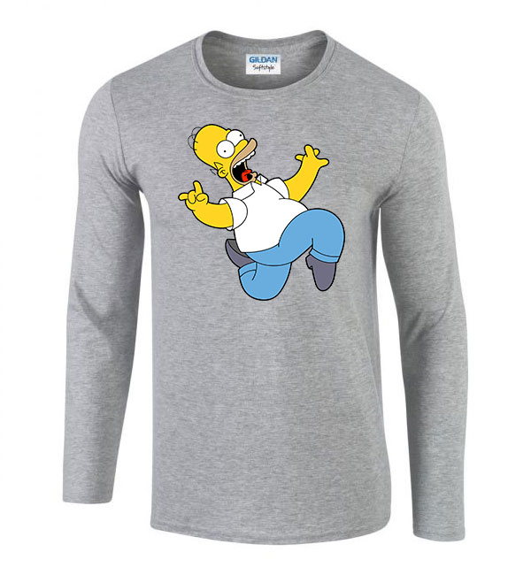 homer simpson Sportszürke Férfi Hosszú Ujjú Póló
