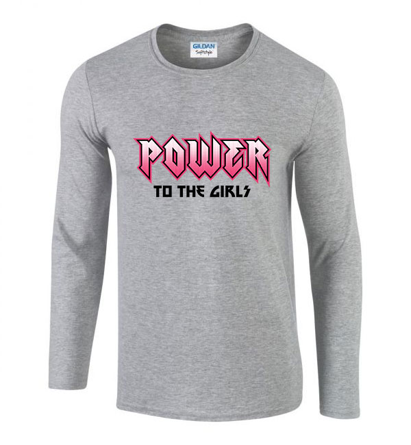 power to the girls girl power Sportszürke Férfi Hosszú Ujjú Póló