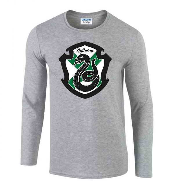 slytherin mardekár harry potter Sportszürke Férfi Hosszú Ujjú Póló