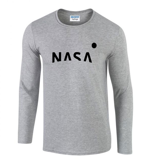 nasa Sportszürke Férfi Hosszú Ujjú Póló