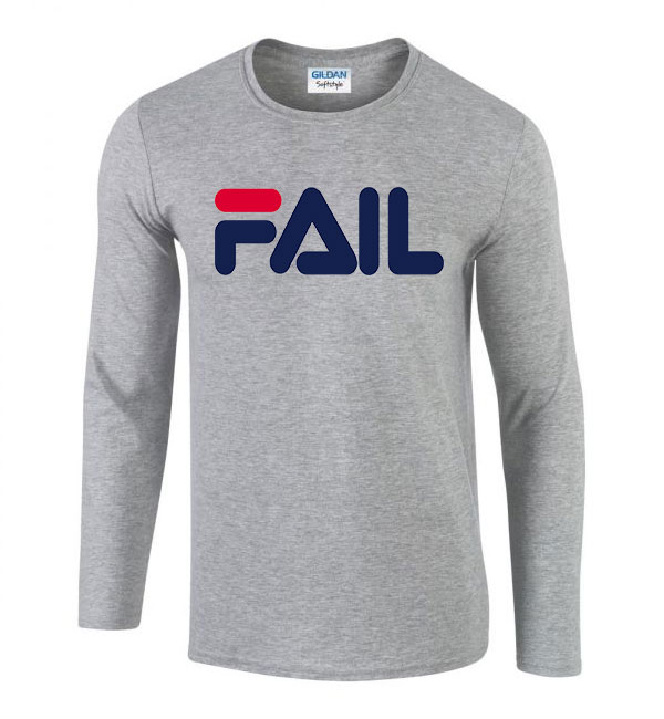 Fail fila humor Sportszürke Férfi Hosszú Ujjú Póló