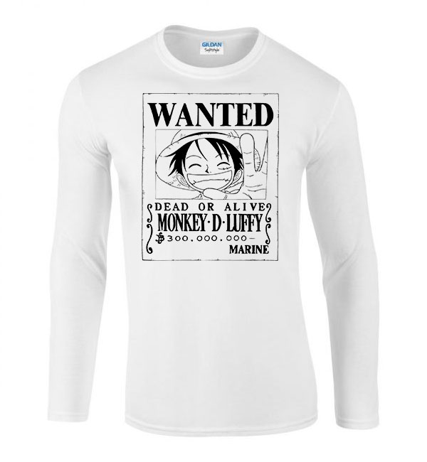 one piece Fehér Férfi Hosszú Ujjú Póló