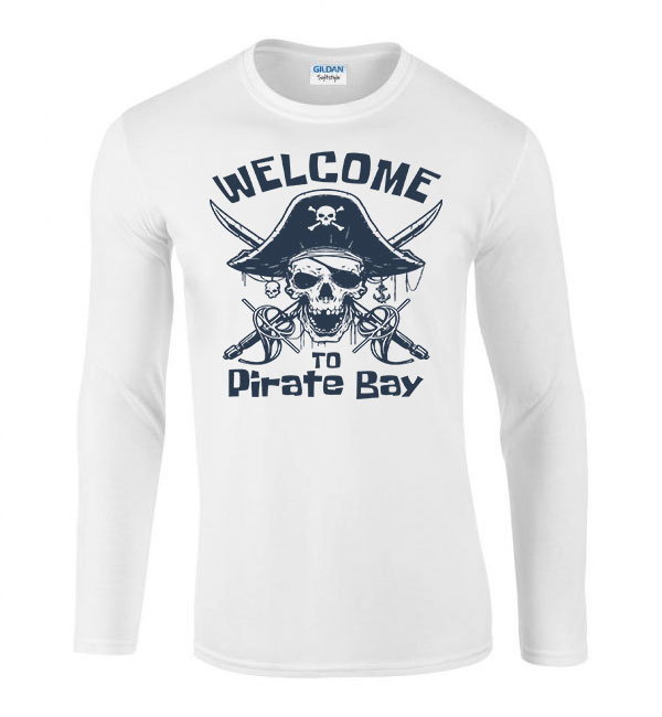 kalóz kalózos kalózok pirates Fehér Férfi Hosszú Ujjú Póló