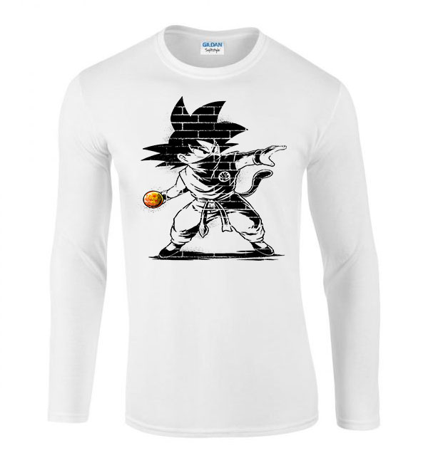 son goku dragon ball Fehér Férfi Hosszú Ujjú Póló