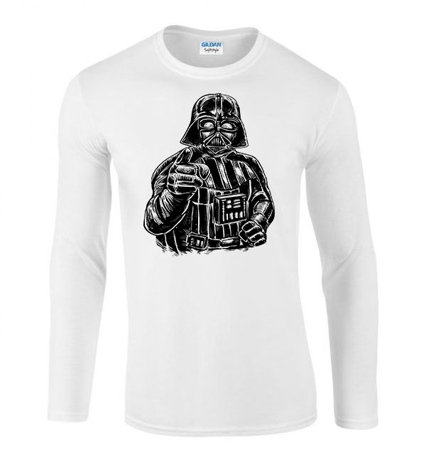 darth vader star wars Fehér Férfi Hosszú Ujjú Póló