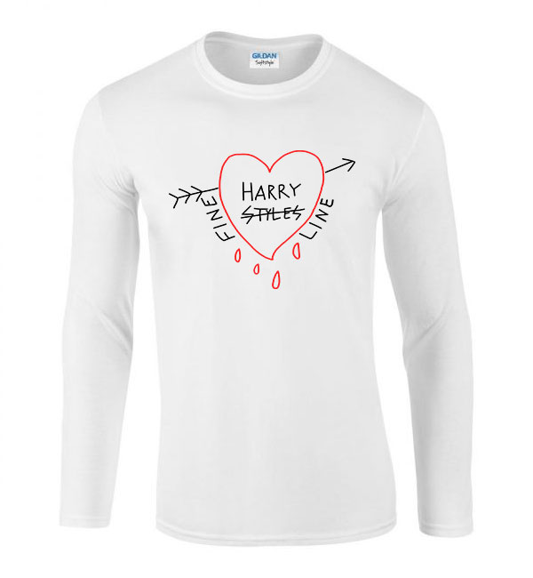 harry styles fine line Fehér Férfi Hosszú Ujjú Póló