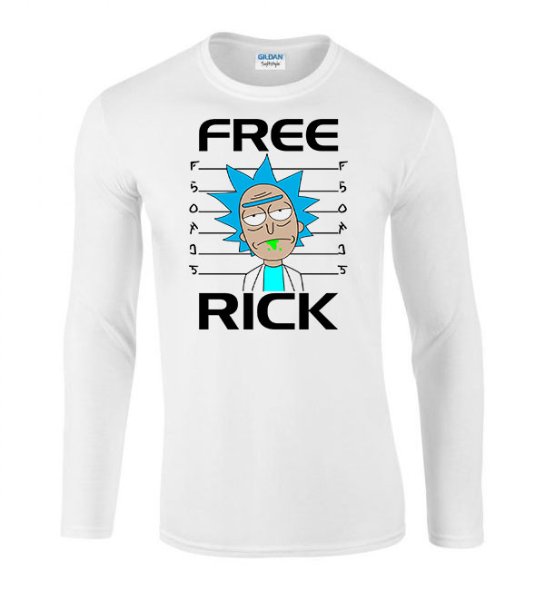 rick és morty Fehér Férfi Hosszú Ujjú Póló