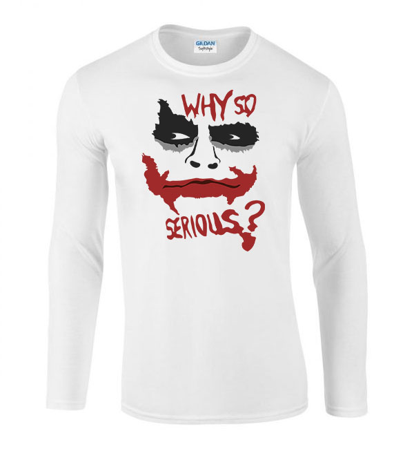 why so serious Joker Fehér Férfi Hosszú Ujjú Póló