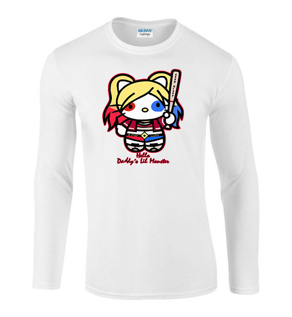 Harley Quinn Fehér Férfi Hosszú Ujjú Póló