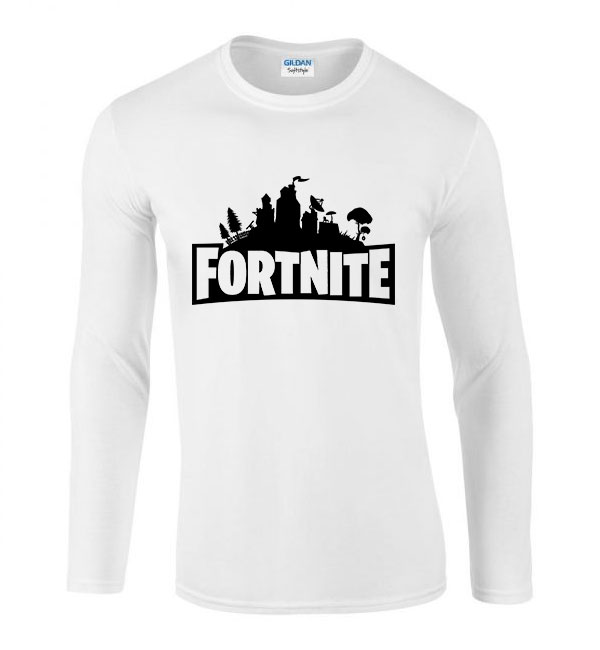 Fortnite Fehér Férfi Hosszú Ujjú Póló