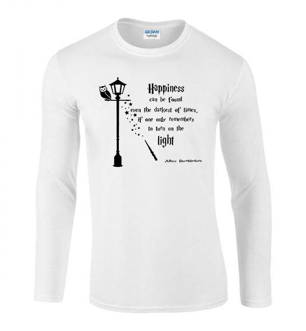 Harry Potter Dumbledore Idézet Fehér Férfi Hosszú Ujjú Póló