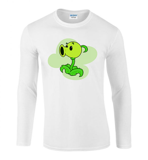 Plants vs zombies Fehér Férfi Hosszú Ujjú Póló
