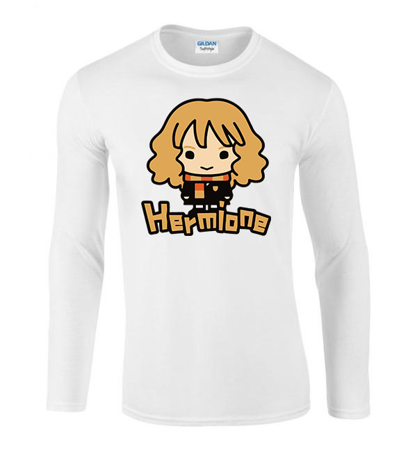 Harry Potter Hermione Fehér Férfi Hosszú Ujjú Póló