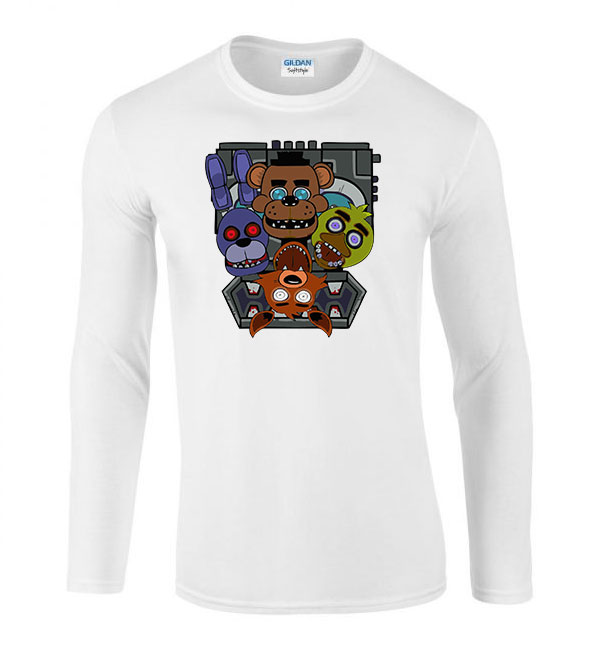 Five Nights At Freddy's Fehér Férfi Hosszú Ujjú Póló