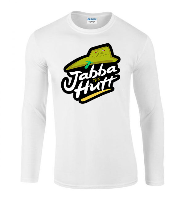 star wars jabba pizza hut Fehér Férfi Hosszú Ujjú Póló