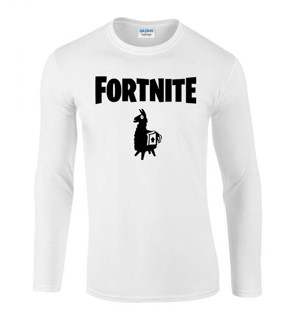 fortnite loot láma Fehér Férfi Hosszú Ujjú Póló